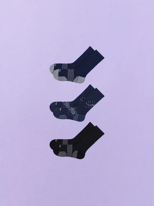 Active Crew Sock 3-Pack | Starry Sharks Pack
