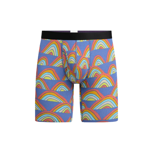 UltraModal™ Core Long Boxer Brief w/ Fly | Retro Rainbows