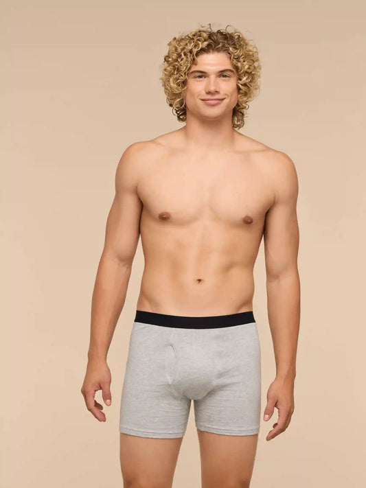 TrueCotton Ball Caddy™ Boxer Brief w/ Fly | Heather Grey