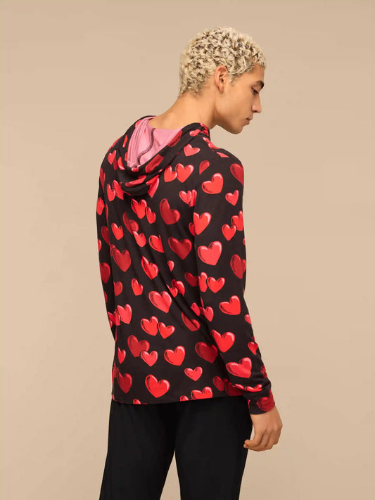 UltraModal™ Pullover Lounge Hoodie - Men's | Floating Hearts