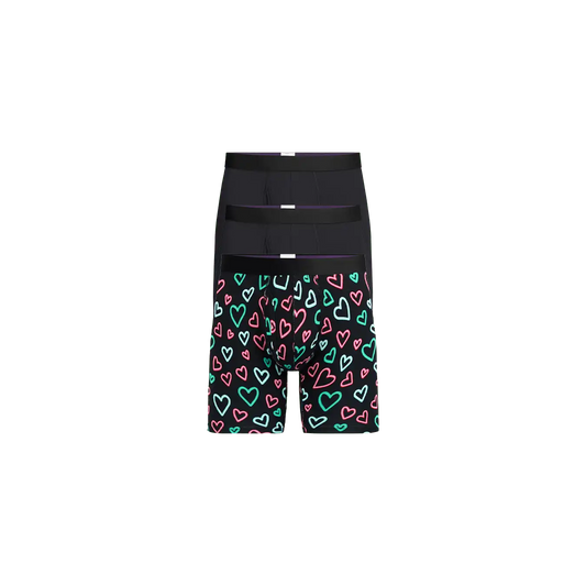 UltraModal™ Core Boxer Brief w/ Fly 3-Pack | Electric Hearts Pack