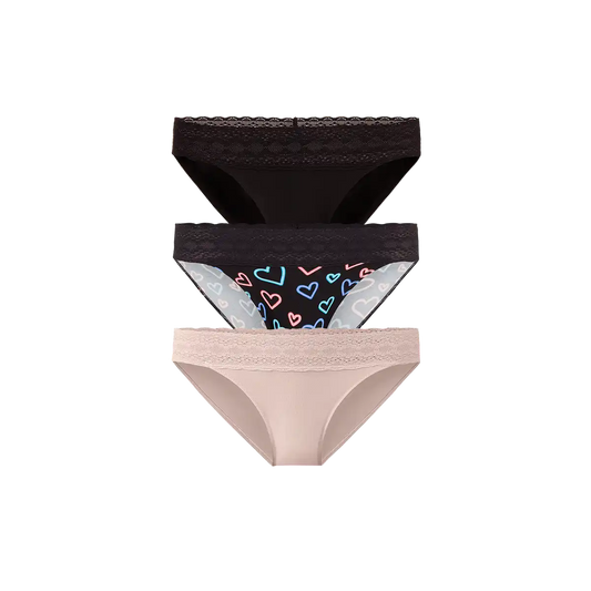 UltraModal™ Lace Bikini 3-Pack | Electric Hearts Pack
