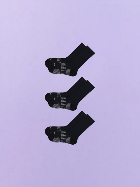 Active Crew Sock 3-Pack | Black Pack
