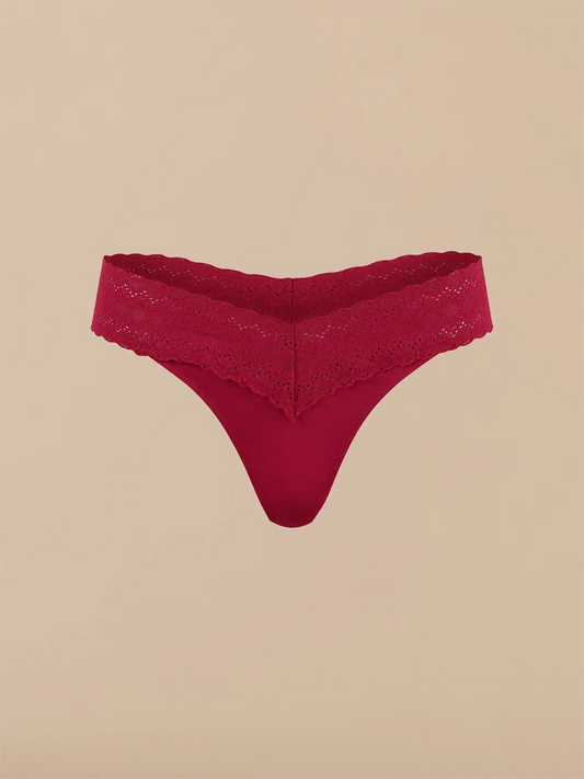 UltraModal™ Lace V-Front Thong | Cabernet