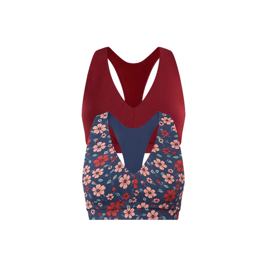 Curvy UltraModal™ FeelFree Racerback Bralette 2-Pack | Sweet Bloom Pack