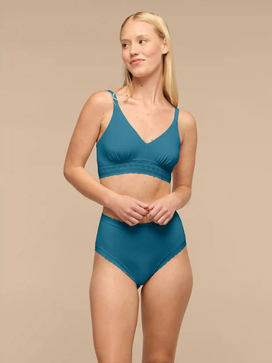 UltraModal™ Lace High-Waisted Cheeky Bikini | Teal