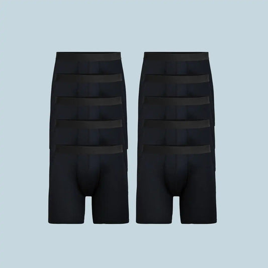 MoveMe Boxer Brief w/ Fly 10-Pack | Black