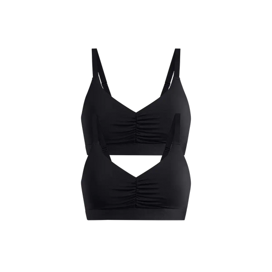 Curvy UltraModal™ FeelFree Ruched Bralette 2-Pack | Black Pack