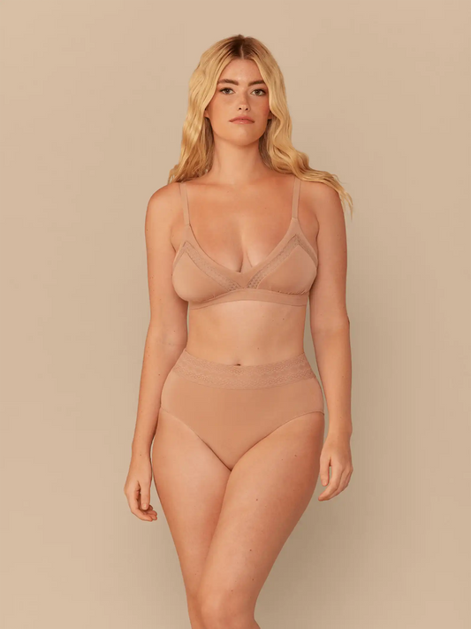 UltraModal™ Lace High-Waisted Brief | Sand Dune