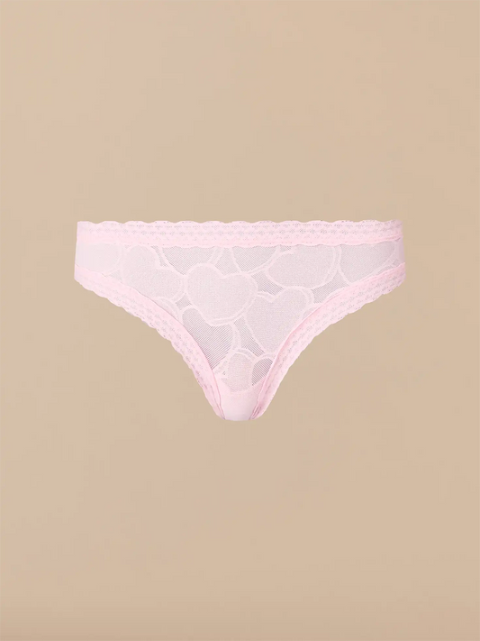 All Over Lace Tanga | Bubblegum Hearts
