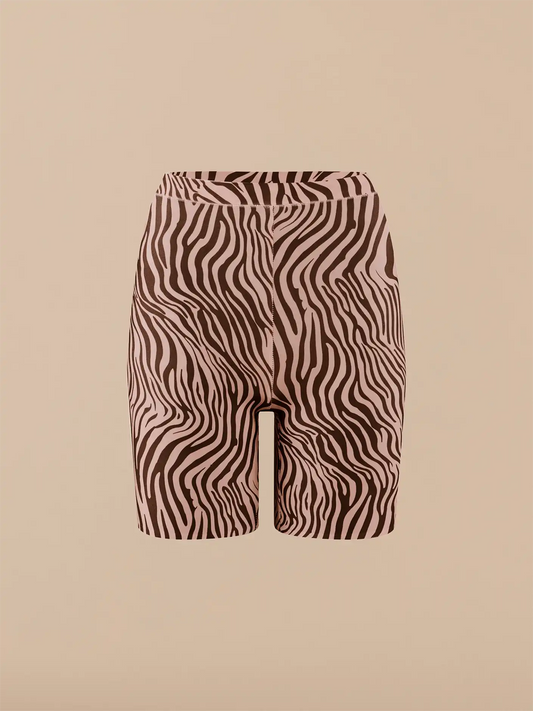 Seamless Long Boyshort | Blush Zebra